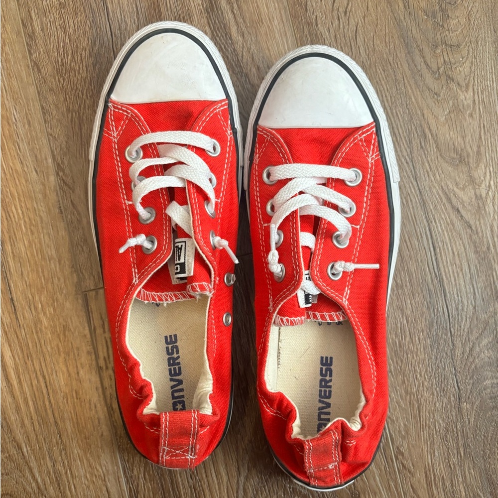 Red Women’s Converse Slip Ons